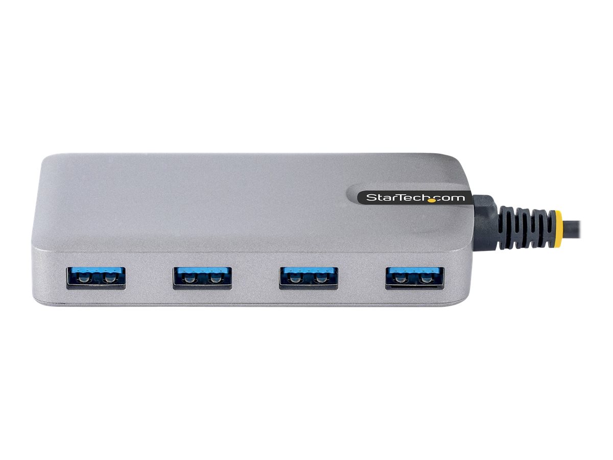 4 Port USB C Hub - USB C auf 4x USB-A 5Gbit/s Hub mit Zusatzstromanschluss - USB C auf USB3.0 Verteiler - Mini USB C