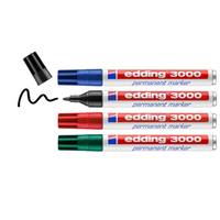 edding 3000 Permanentmarker farbsortiert 1,5 - 3,0 mm, 4 St.