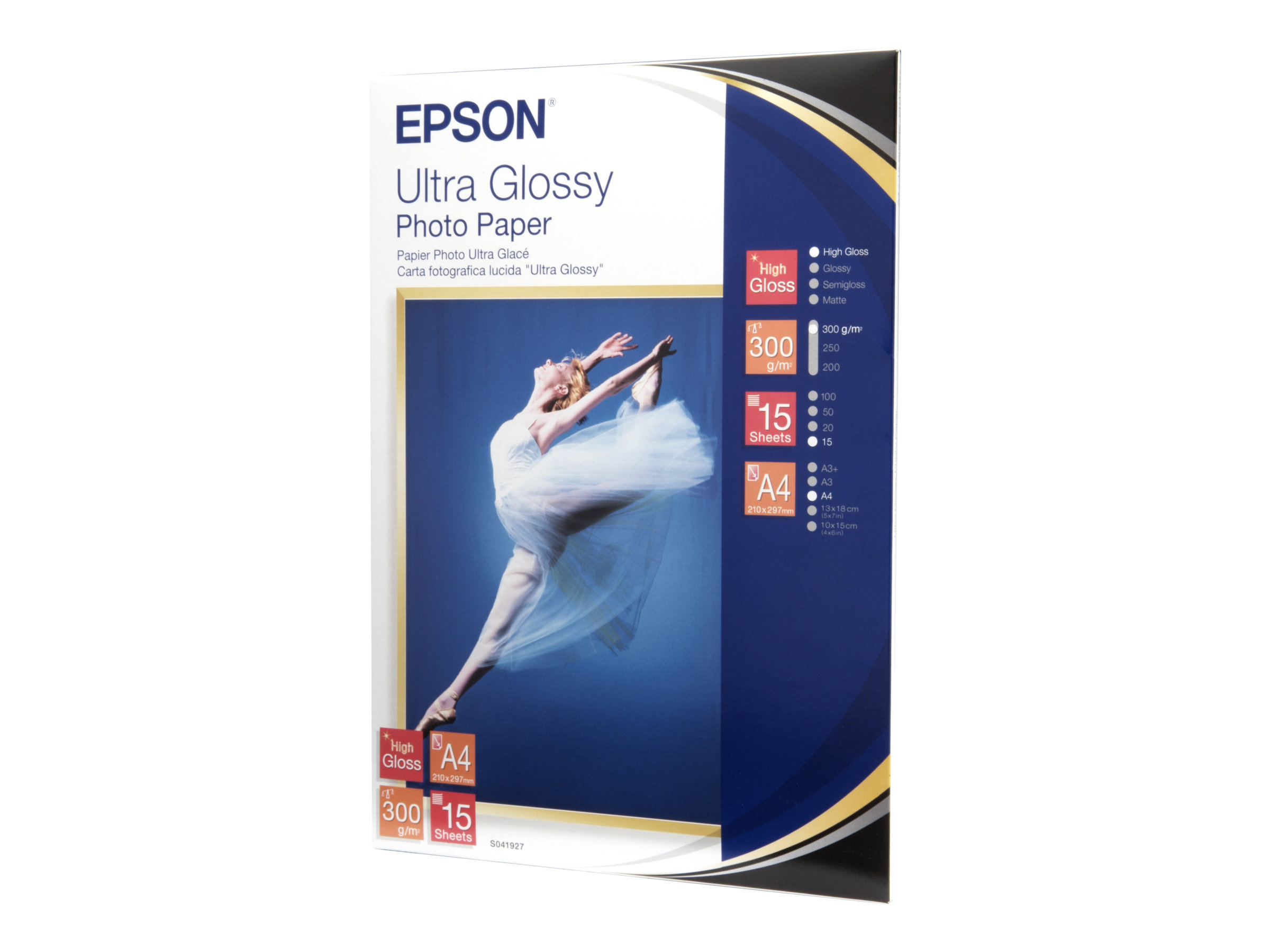 EPSON Fotopapier S041927 DIN A4 hochglÃ¤nzend 300 g/qm 15 Blatt