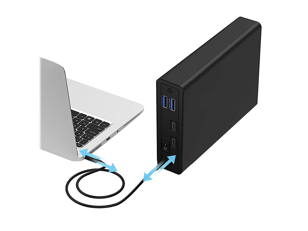 ICY BOX IB-382H-C31 USB Type-C Enclosure with integrated USB Hub for 8,89cm 3,5Zoll und 6,35cm 2,5Zoll HDD/SSD