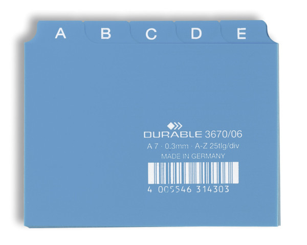 DURABLE Karteikartenregister A-Z blau DURABLE Karteikartenregister A-Z blau