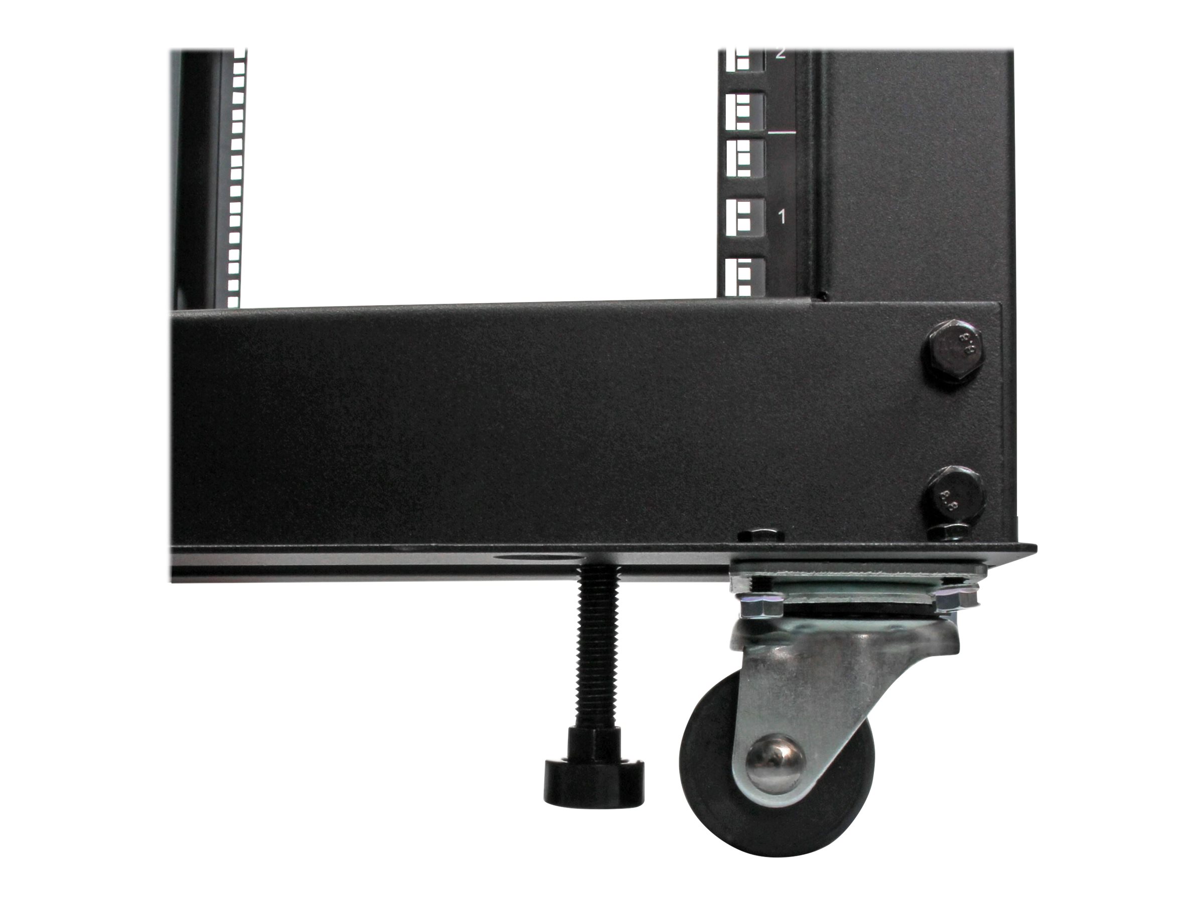 STARTECH.COM 12U Adjustable Depth Open Frame 4 Post Server Rack w/ Casters / Levelers and Cable Management Hooks STARTECH.COM 12U Adjustable Depth Open Frame 4 Post Server Rack w/ Casters / Levelers and Cable Management Hooks