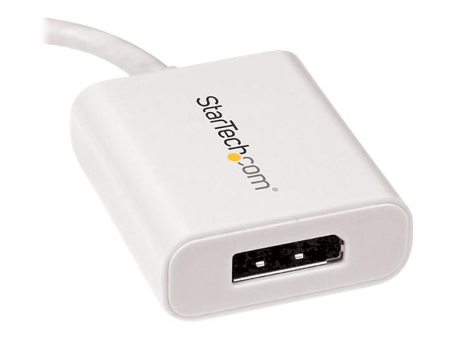 StarTech.com USB-C auf DisplayPort Adapter - USB Typ-C zu DP Video Konverter - 4K 60hz - Weiß - externer Videoadapter - weiß