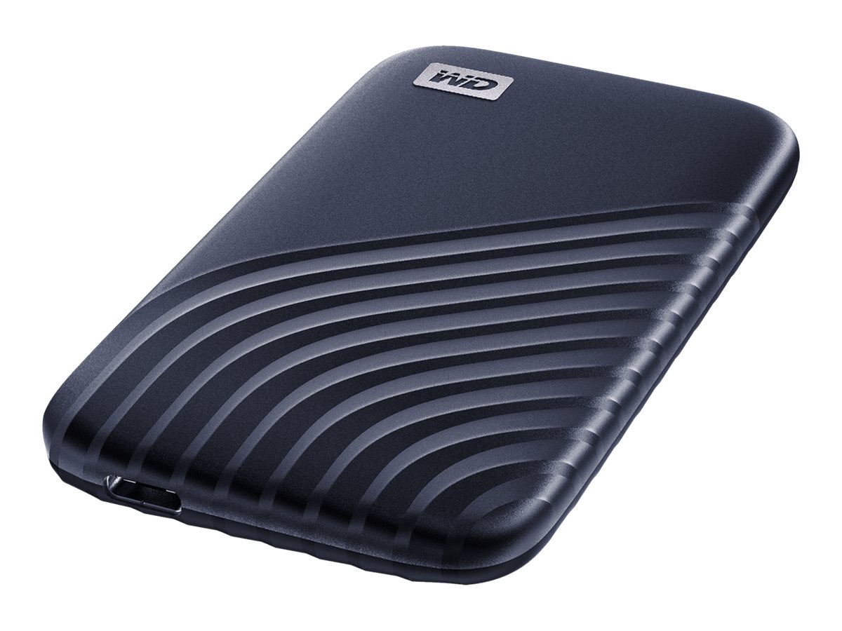 WD My Passport SSD 1TB Midnight Blue Cross Compatible USB 3.2 Gen-2 and USB-C 1050MB/s Read 1000MB/s Write PC & Mac Compatiable WD My Passport SSD 1TB Midnight Blue Cross Compatible USB 3.2 Gen-2 and USB-C 1050MB/s Read 1000MB/s Write PC & Mac Compatiable