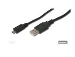 ASSMANN USB Anschlusskabel Typ A - mikro B St/St 1,0m USB 2.0 kompatibel sw ASSMANN USB Anschlusskabel Typ A - mikro B St/St 1,0m USB 2.0 kompatibel sw