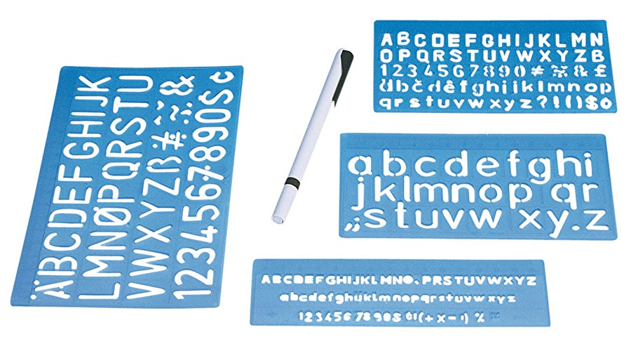 WEDO Buchstabenschablonen-Set blau