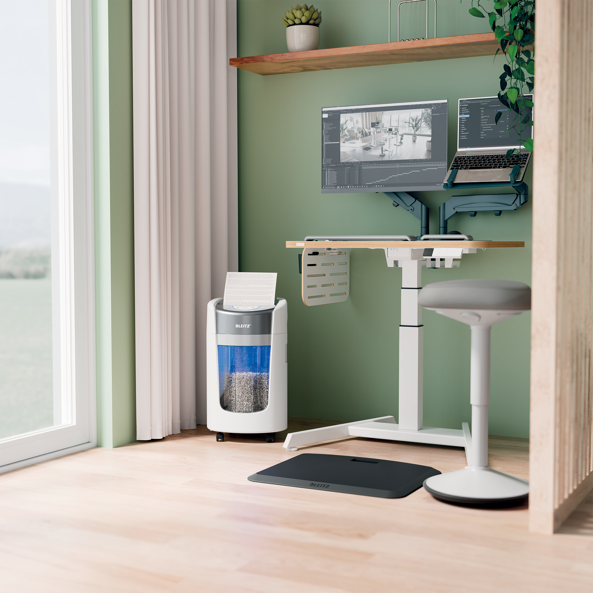 Esselte Leitz IQ OptiMax Home Office 225 Partikelschnitt P-5 bis 6 Blatt Weiß