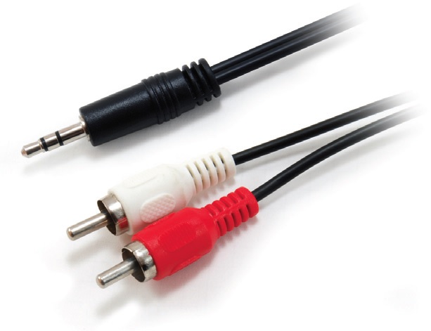 Equip Audiokabel 2 RCA M miniphone 35mm M 2,5m Black