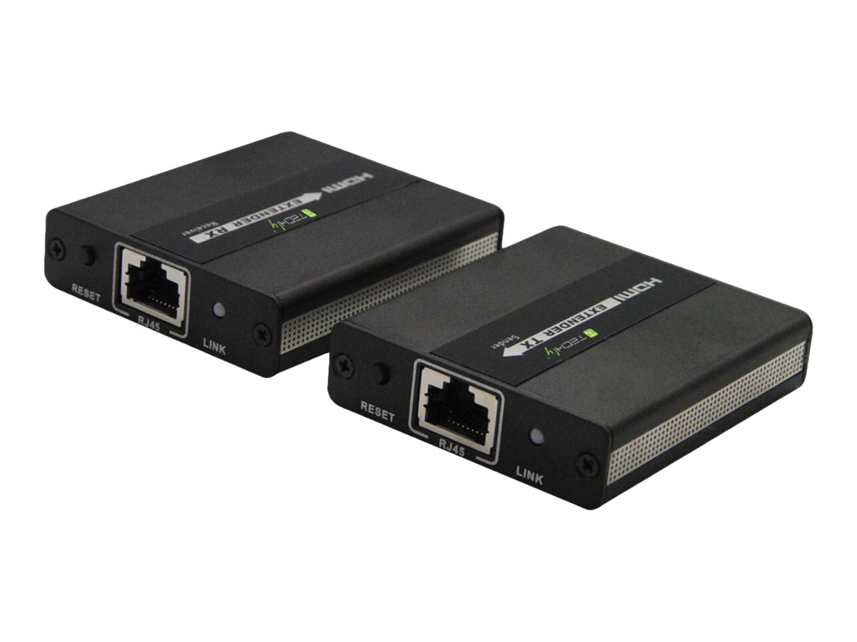 TECHLY HDMI Extender fuer Echtzeit Uebertragung bis 120 Meter via Cat RJ45 Kabel Plug and Play Full HD TECHLY HDMI Extender fuer Echtzeit Uebertragung bis 120 Meter via Cat RJ45 Kabel Plug and Play Full HD