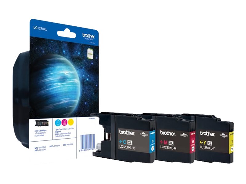 Brother LC1280XLRBWBP Rainbow-Pack 3er-Pack
