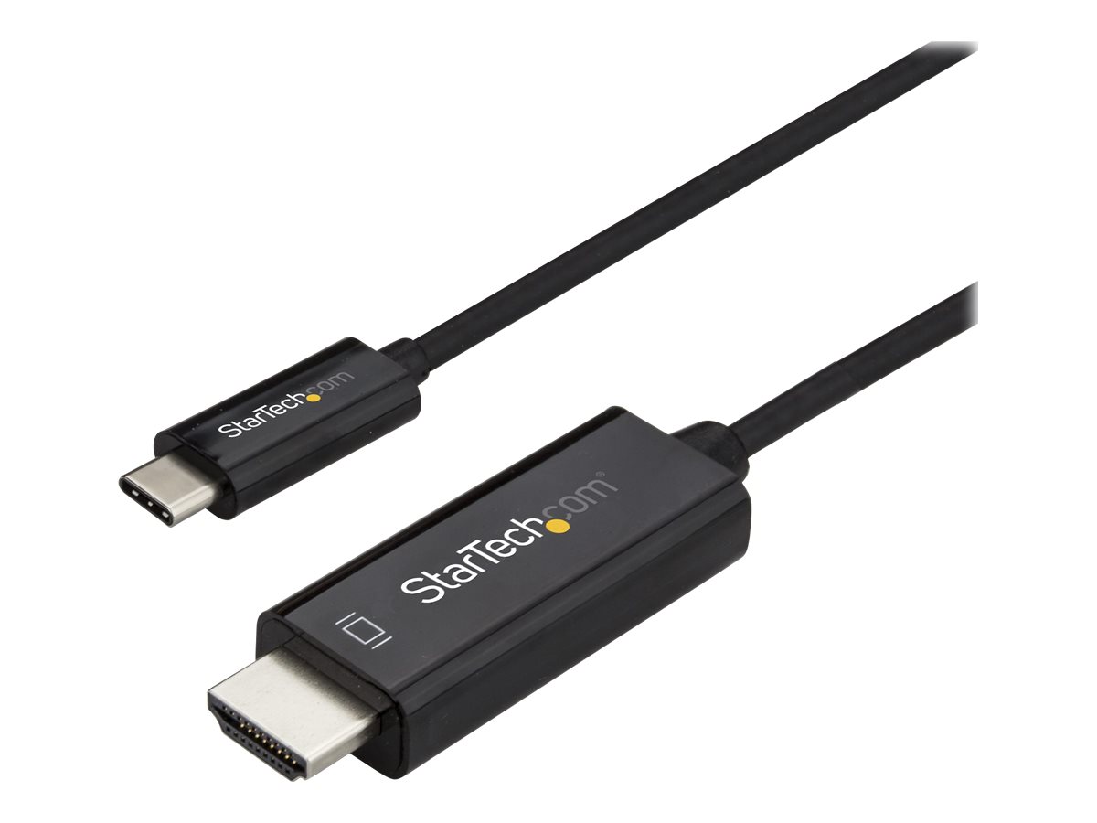 StarTech.com 1m USB-C auf HDMI Kabel - Monitorkabel - 4K bei 60Hz - USB Typ C zu HDMI Kabel - Schwarz - externer Videoadapter - VL100 - Schwarz