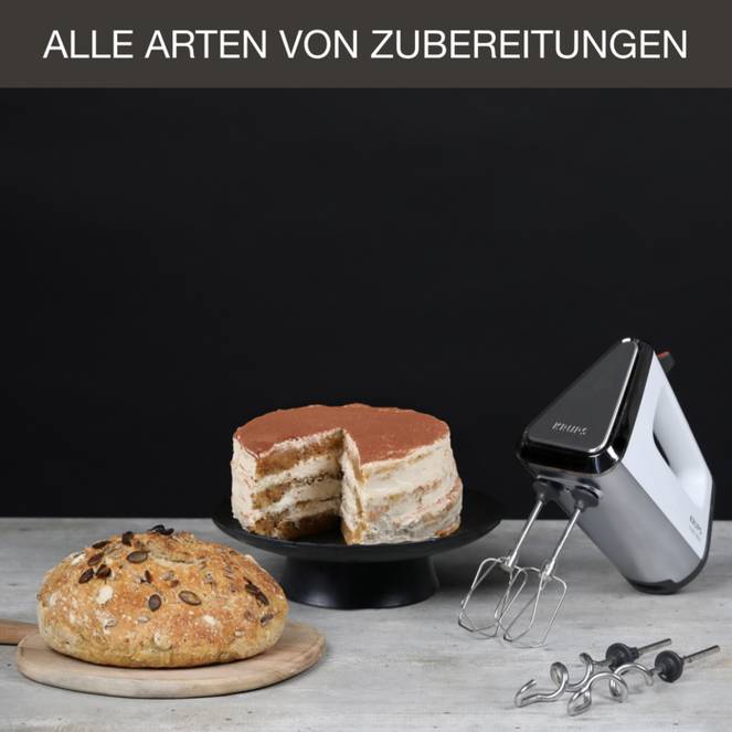 Krups GN9121 3 Mix 9000 Handmixer 750 Watt, weisssilber