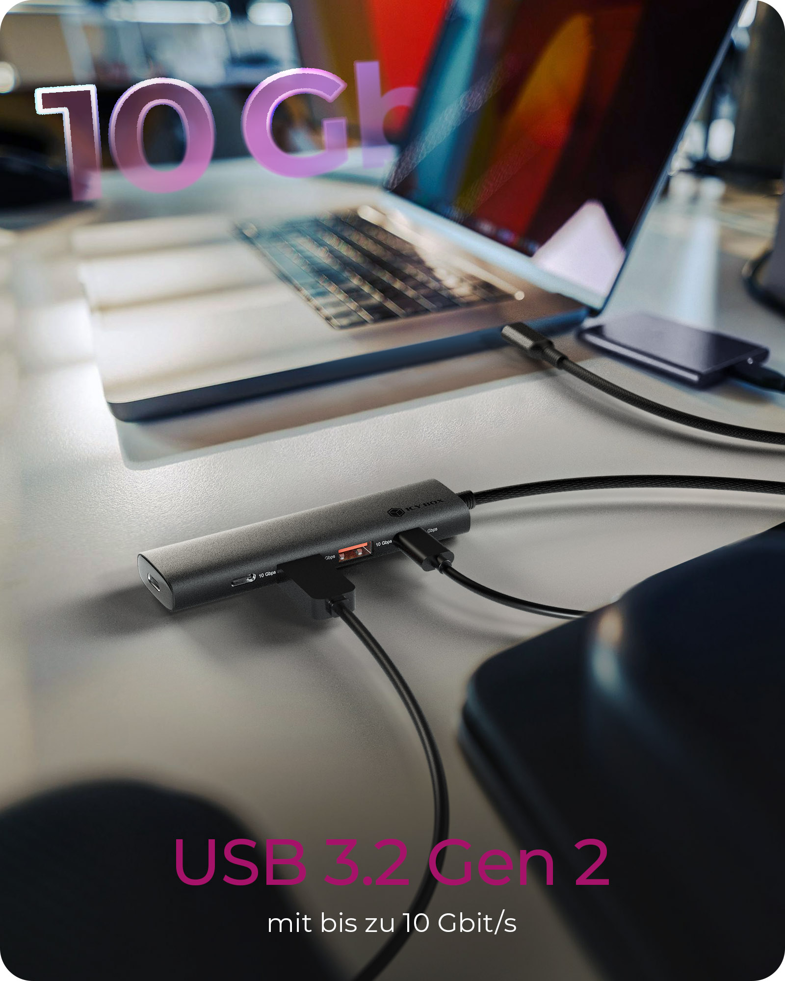4Port IcyBox USB 32 IBHub1437CPD