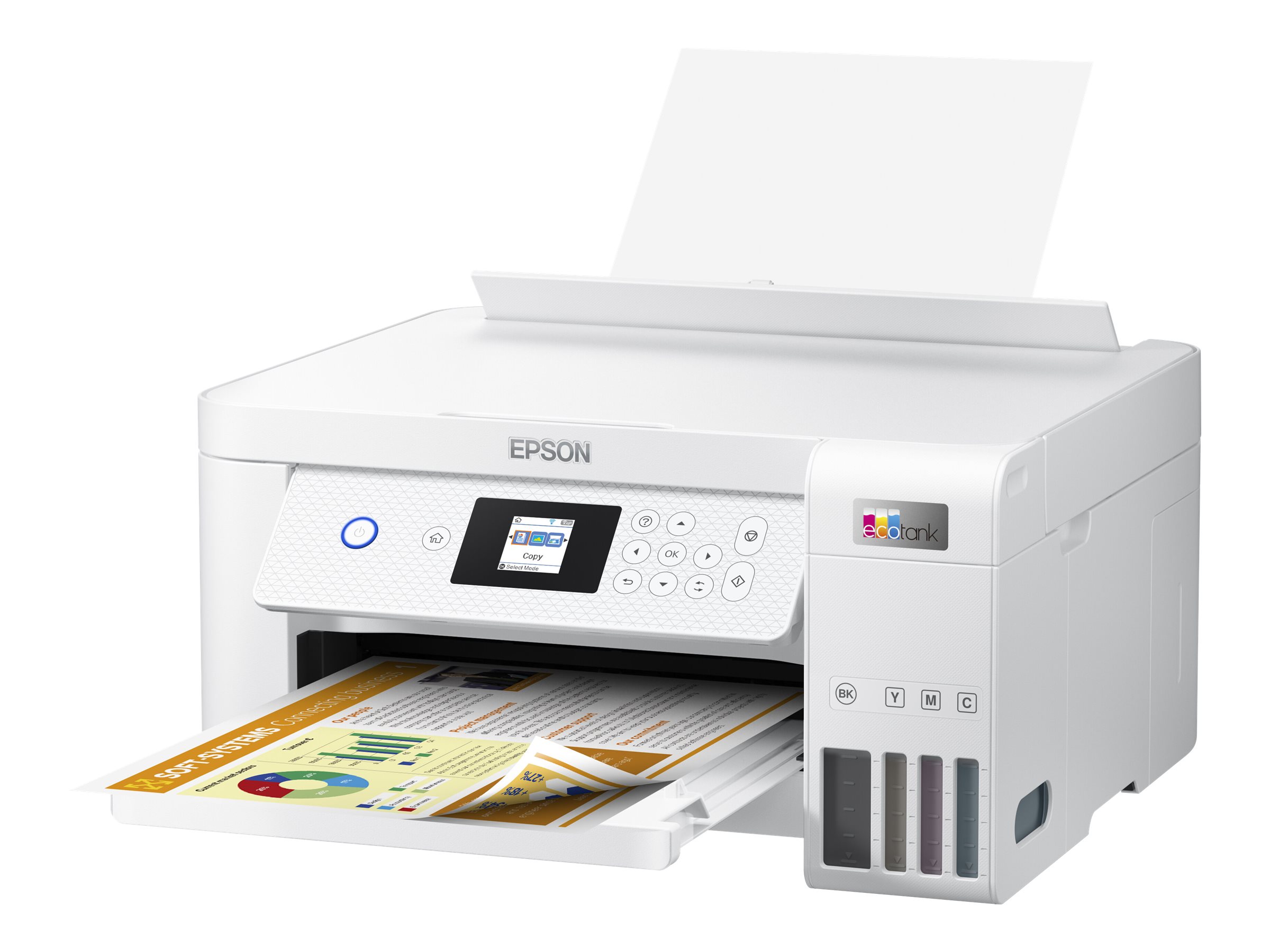 EPSON EcoTank ET-2856 3 in 1 Tintenstrahl-Multifunktionsdrucker weiÃ
