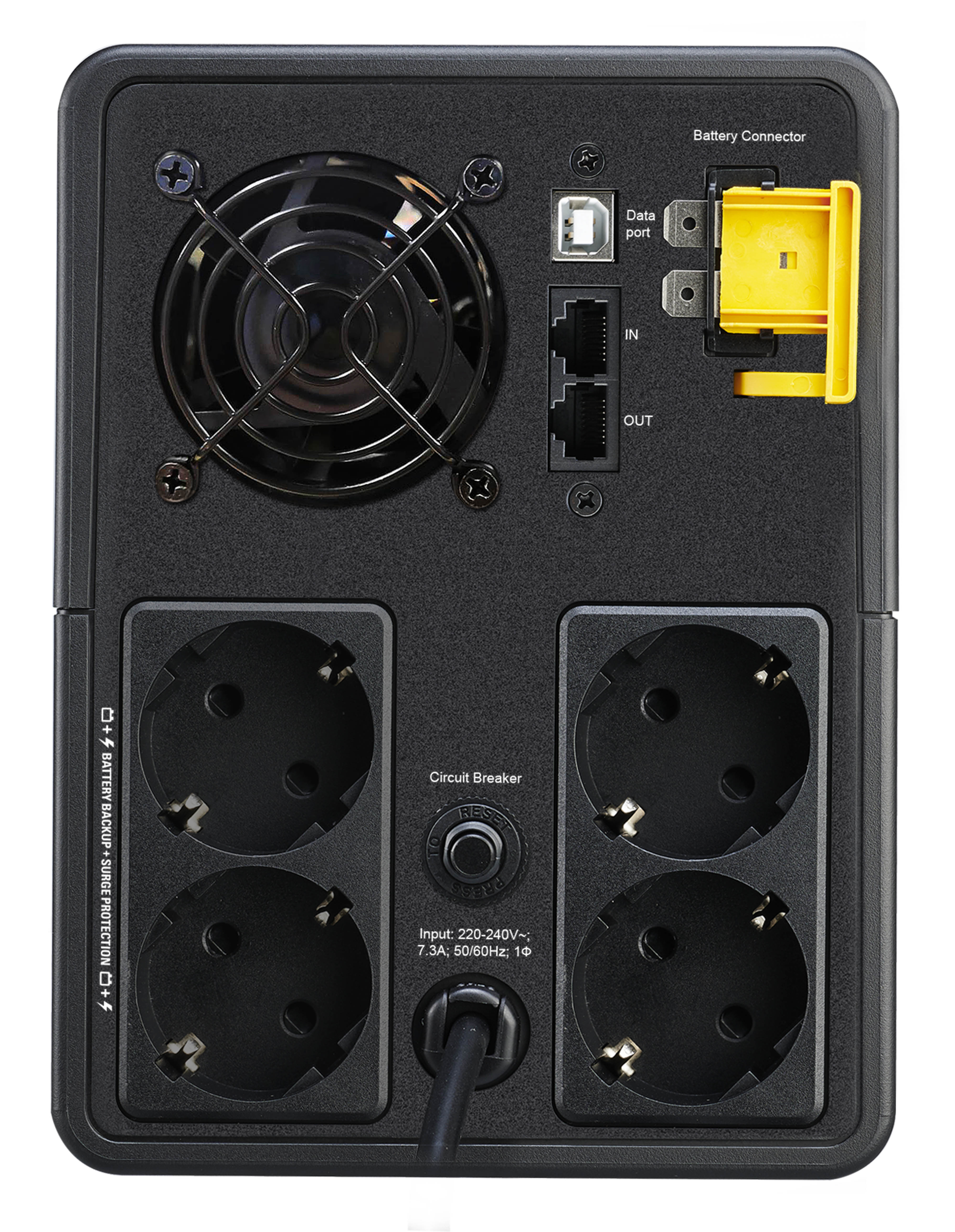 APC BackUPS BX Series BX1600MIGR UPS AC 230V 900Watt 1600VA 7Ah output connectors 4
