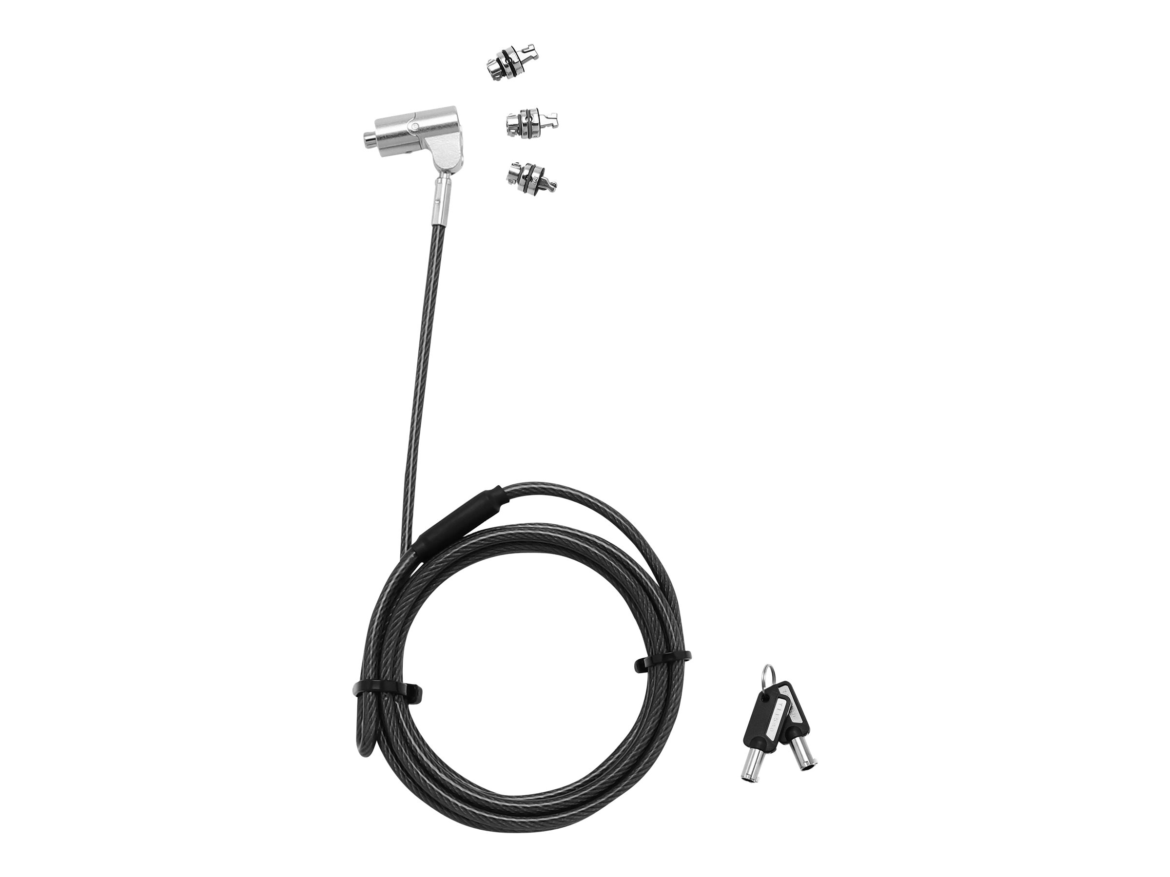 DICOTA Universal Security Cable Lock 3 Wechselkoepfe passen auf alle Steckplaetze mit Masterkey DICOTA Universal Security Cable Lock 3 Wechselkoepfe passen auf alle Steckplaetze mit Masterkey