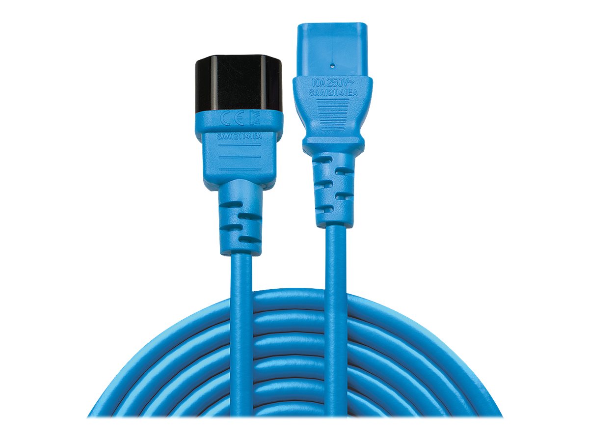 LINDY 2m IEC Verlaengerung blau