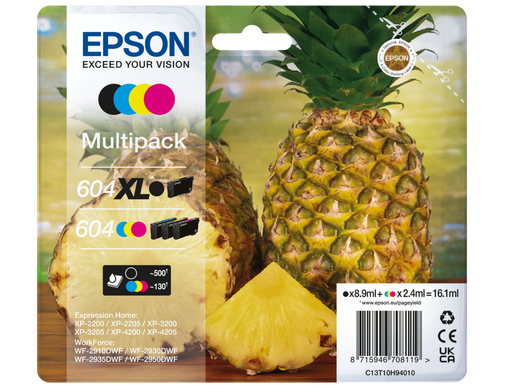EPSON 604604XL T10H94 schwarz, cyan, magenta, gelb Druckerpatronen, 4erSet