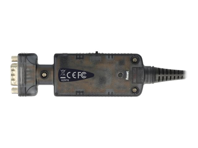 Konverter Ethernet LAN RJ45 10100 Mbps Buchse zu seriell RS232 DB9 Stecker mit Muttern