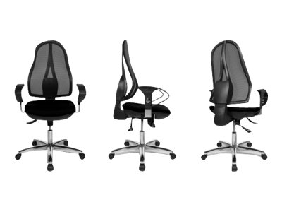 Topstar BÃ¼rostuhl Open Point SY Deluxe, OP290UG20 Stoff schwarz, Gestell chrom