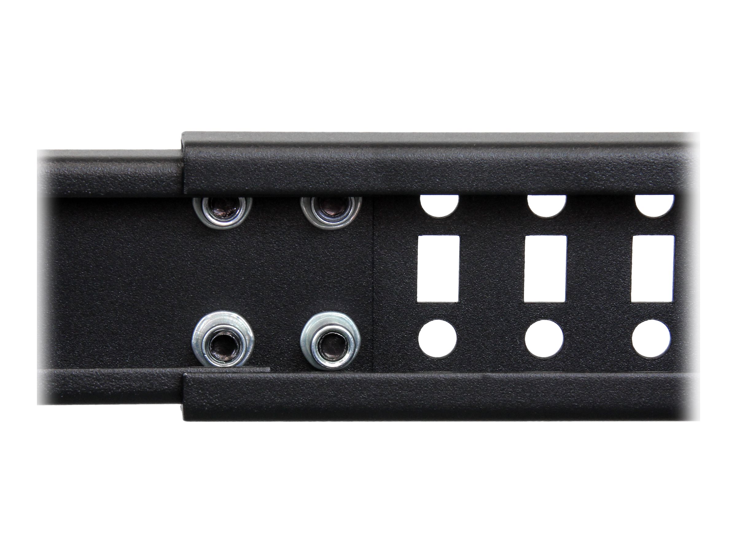 STARTECH.COM 25U Adjustable Depth Open Frame 4 Post Server Rack w/ Casters Levelers and Cable Management Hooks