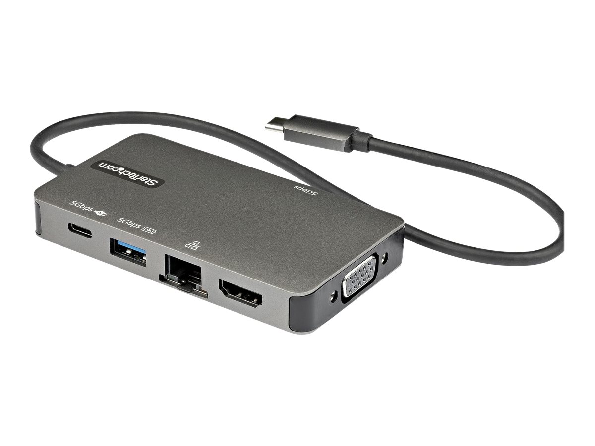 STARTECH.COM USB-C Multiport Adapter - USB-C auf 4K HDMI oder VGA Mini Dock 100W PD Passthrough 3x USB 3.0 GbE 30cm Kabel STARTECH.COM USB-C Multiport Adapter - USB-C auf 4K HDMI oder VGA Mini Dock 100W PD Passthrough 3x USB 3.0 GbE 30cm Kabel