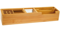 WEDO Schreibtisch-Organizer Bambus braun Bambus 4 Fächer 31,8 x 6,8 x 6,0 cm WEDO Schreibtisch-Organizer Bambus braun Bambus 4 Fächer 31,8 x 6,8 x 6,0 cm