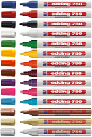 edding 750 Glanz Lackmarker farbsortiert 2,0 - 4,0 mm, 10 St.