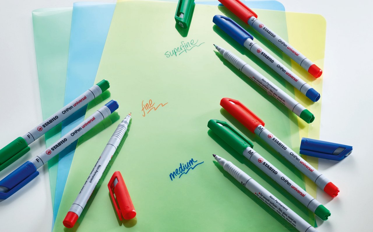 10 STABILO OHPen universal Folienstifte schwarz 1,0 mm nonpermanent