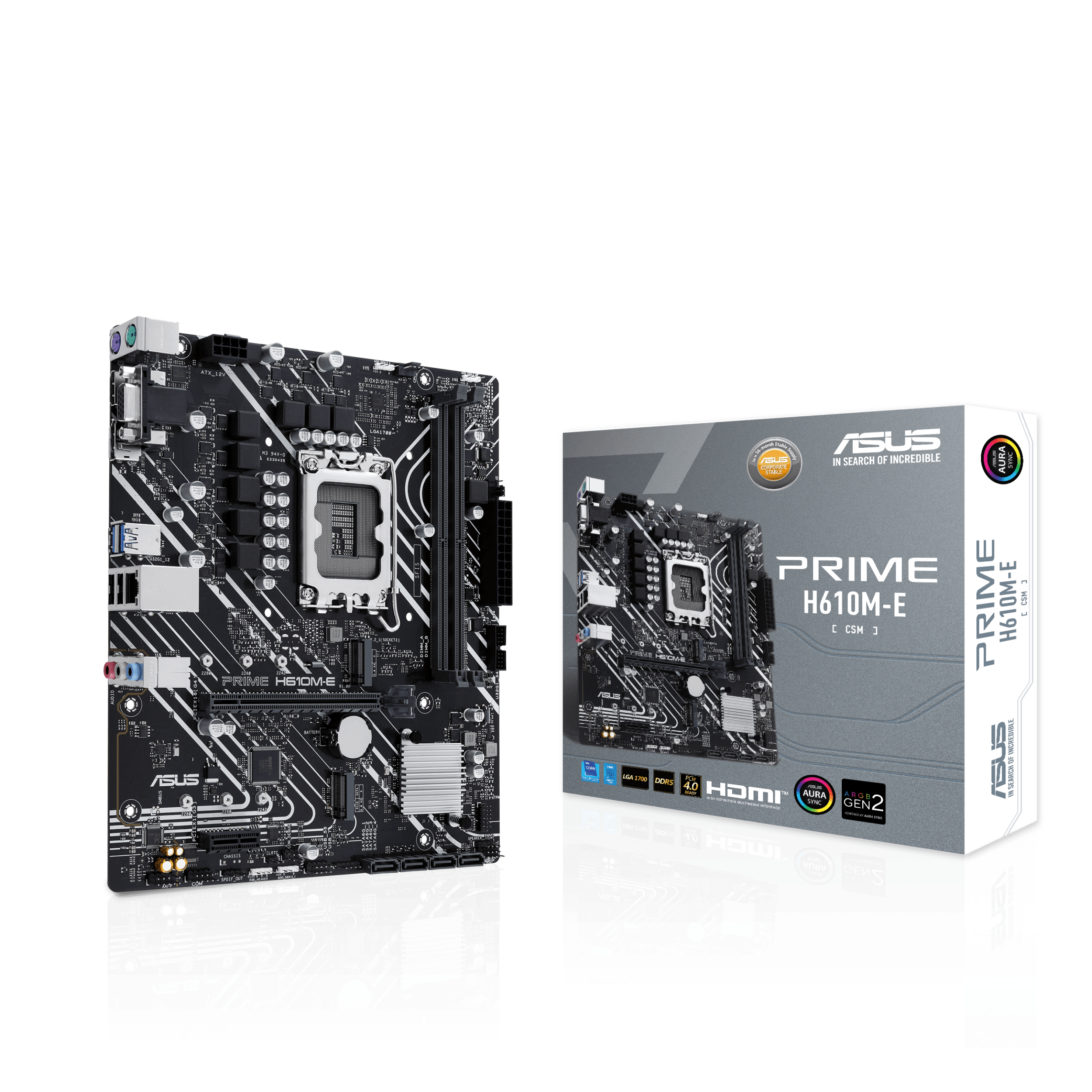 ASUS PRIME H610MECSM LGA1700 microATX MB 2xDDR4 4xSATA 2xM2