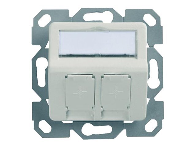TGT Modul-Aufnahme 50x50 2-fach UP/50 30° Auslass, alpinweiß unbestückt TGT Modul-Aufnahme 50x50 2-fach UP/50 30° Auslass, alpinweiß unbestückt
