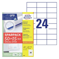 AKTION: 1.560 AVERY Zweckform Etiketten 6605 weiss 70,0 x 37,0 mm AKTION: 1.560 AVERY Zweckform Etiketten 6605 weiss 70,0 x 37,0 mm