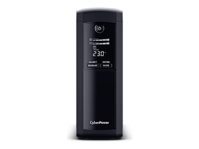 CYBERPOWER VP1200ELCD Line-Interactive 1200VA/720W USB HID Compliant AVR LCD Ausgang (5) Schuko schwarz