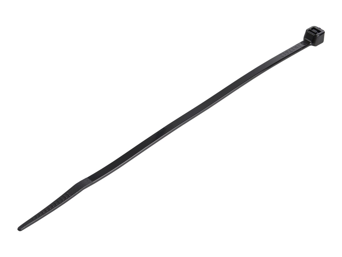 STARTECHCOM Cable Ties 152x3mm selflocking nylon Cable Ties with curved tip 94V2 UL black 100 pieces