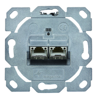 TGT Modulaufnahme AMJ-SL 2-fach UP/0 fle inkl. 2 AMJ-SL Module Cat.6A T568A