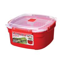 sistema® Mikrowellen-Dampfgarer rot 2,4 l, 1 St. sistema® Mikrowellen-Dampfgarer rot 2,4 l, 1 St.