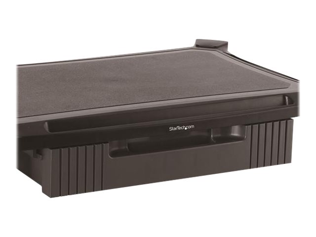 STARTECH.COM Adjustable Monitor Riser - Large - Drawer - Monitors up to 32in- Adjustable Height - Desk Monitor Stand