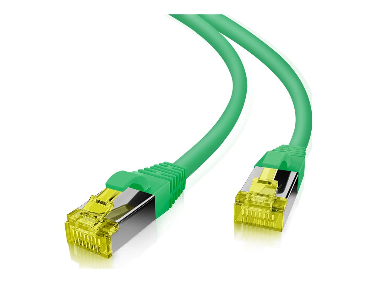 helos GRS zertifiziertes Cat 6a Patchkabel mit Cat 7 Rohkabel TPE gruen 0,15m helos GRS zertifiziertes Cat 6a Patchkabel mit Cat 7 Rohkabel TPE gruen 0,15m