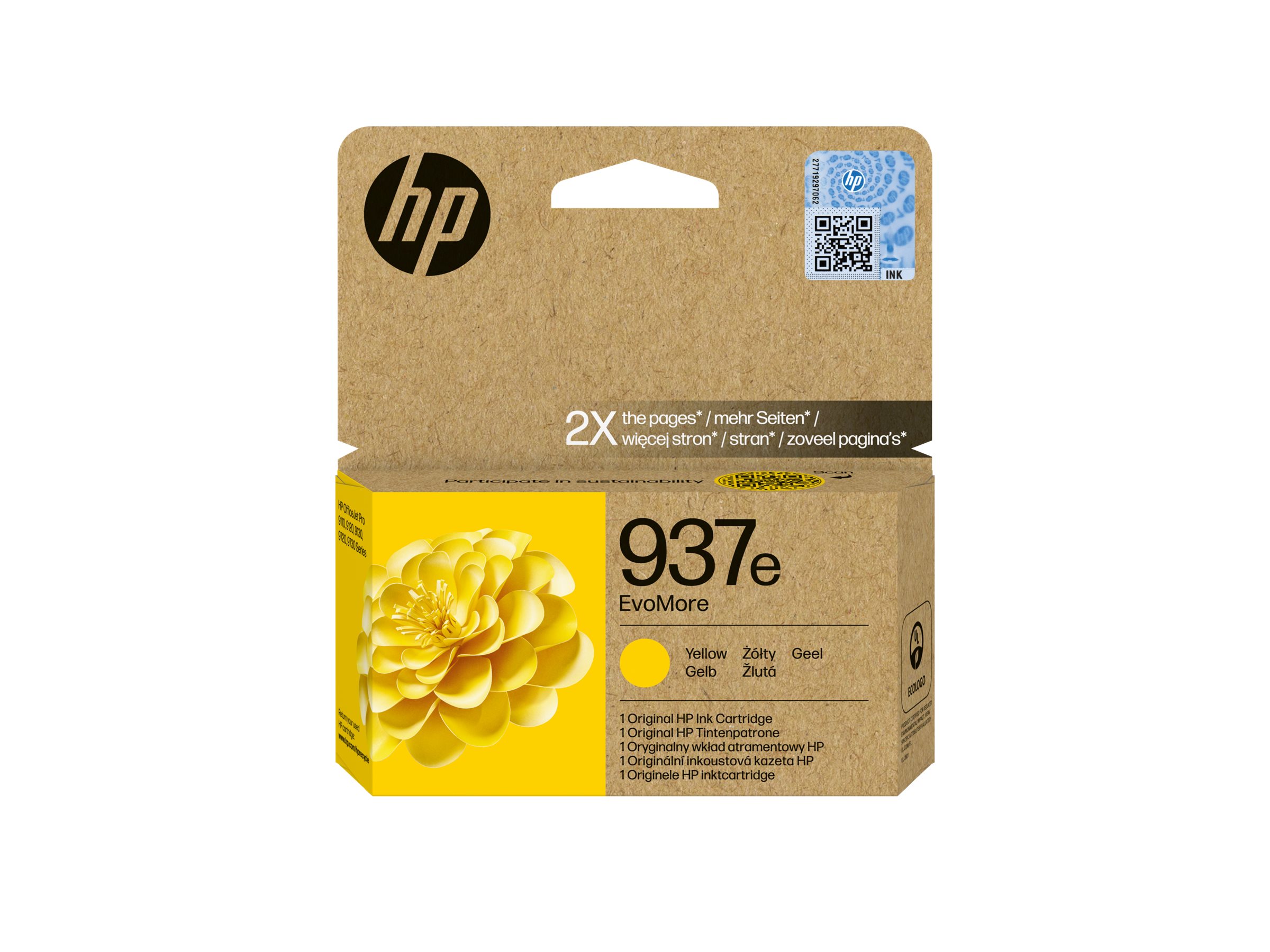 HP 937e4S6W8NE gelb Druckerpatrone
