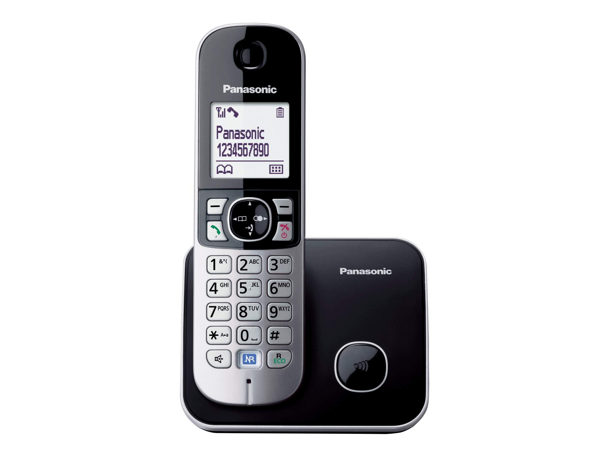 Panasonic KXTG6811 Schnurloses Telefon schwarzsilber