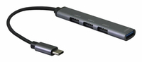 helos HUB, 4in1 USB-C 3.2 St./3x USB-A 2.0 Bu. + 1x USB-A 3.0 Bu., spacegrau helos HUB, 4in1 USB-C 3.2 St./3x USB-A 2.0 Bu. + 1x USB-A 3.0 Bu., spacegrau