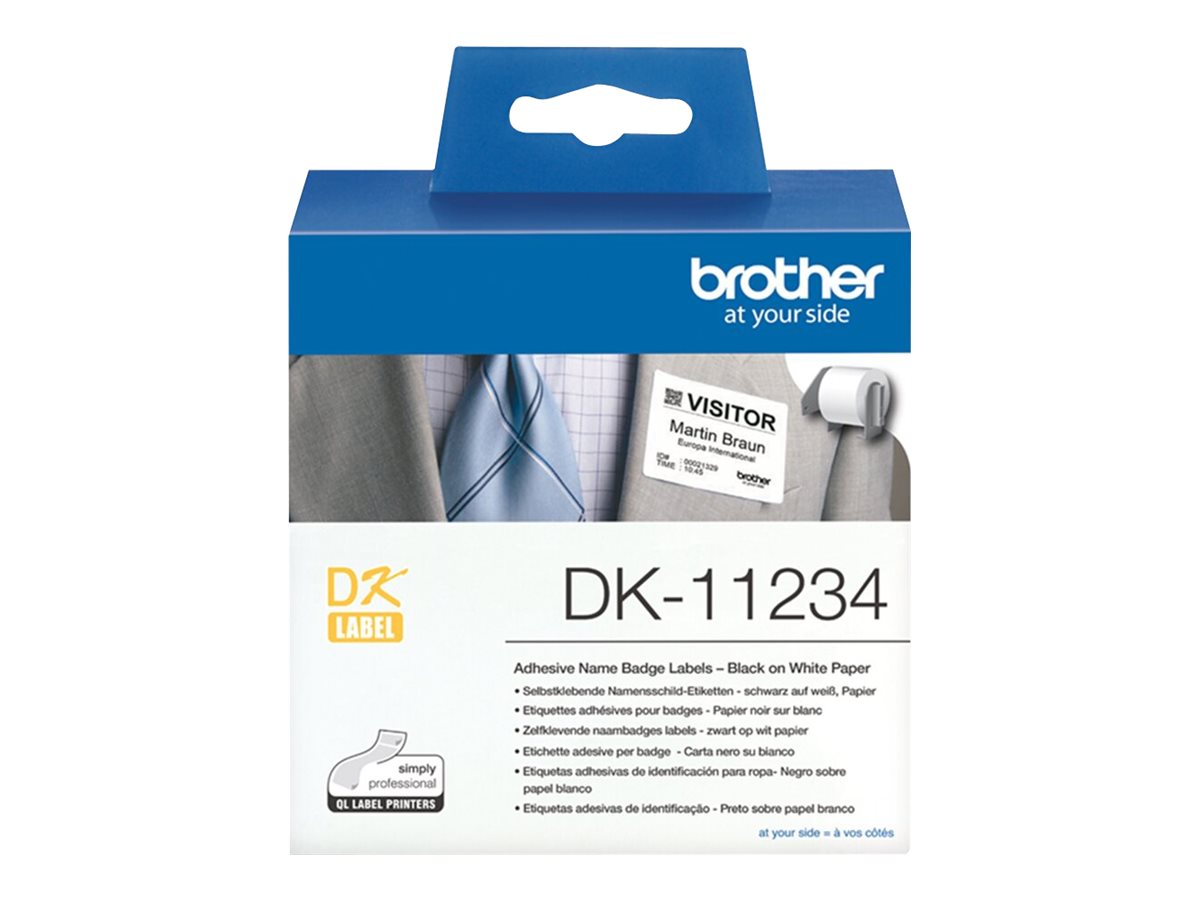 BROTHER name badge labels 260 pcs/roll 60 x 86 DK single label roll BROTHER name badge labels 260 pcs/roll 60 x 86 DK single label roll