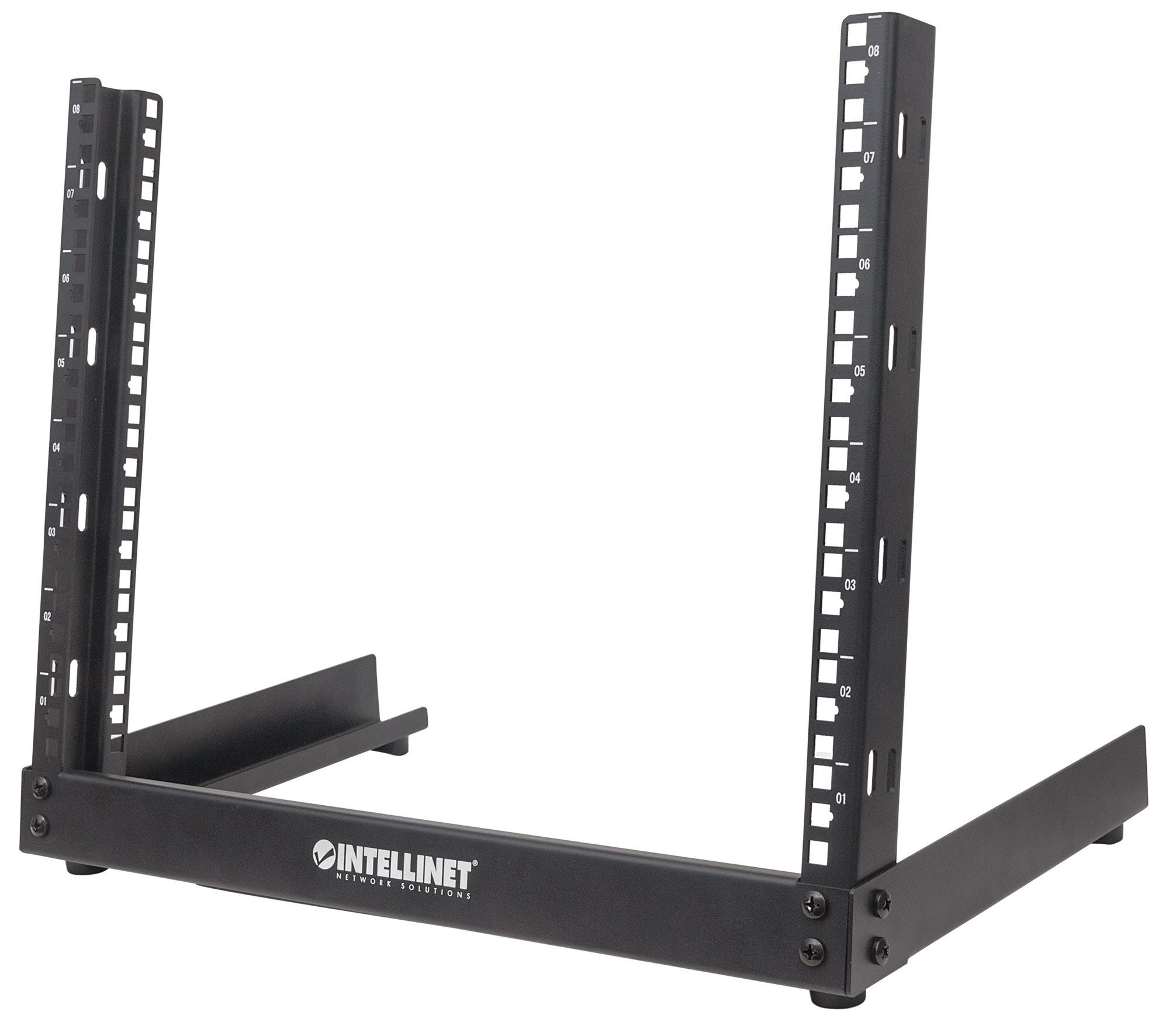 INTELLINET 48,3cm 19Zoll Laborgestell 2Pfosten DesktopLaborgestell 12 HE Flatpack schwarz