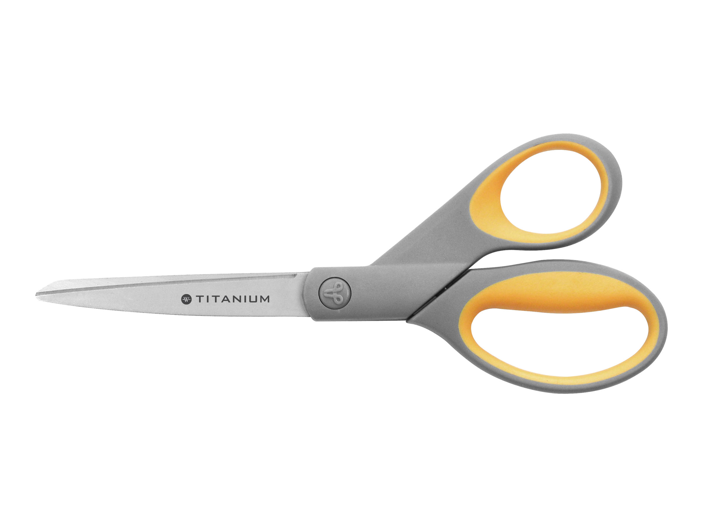 WESTCOTT Papierschere TITANIUM Super grau-gelb 21,0 cm