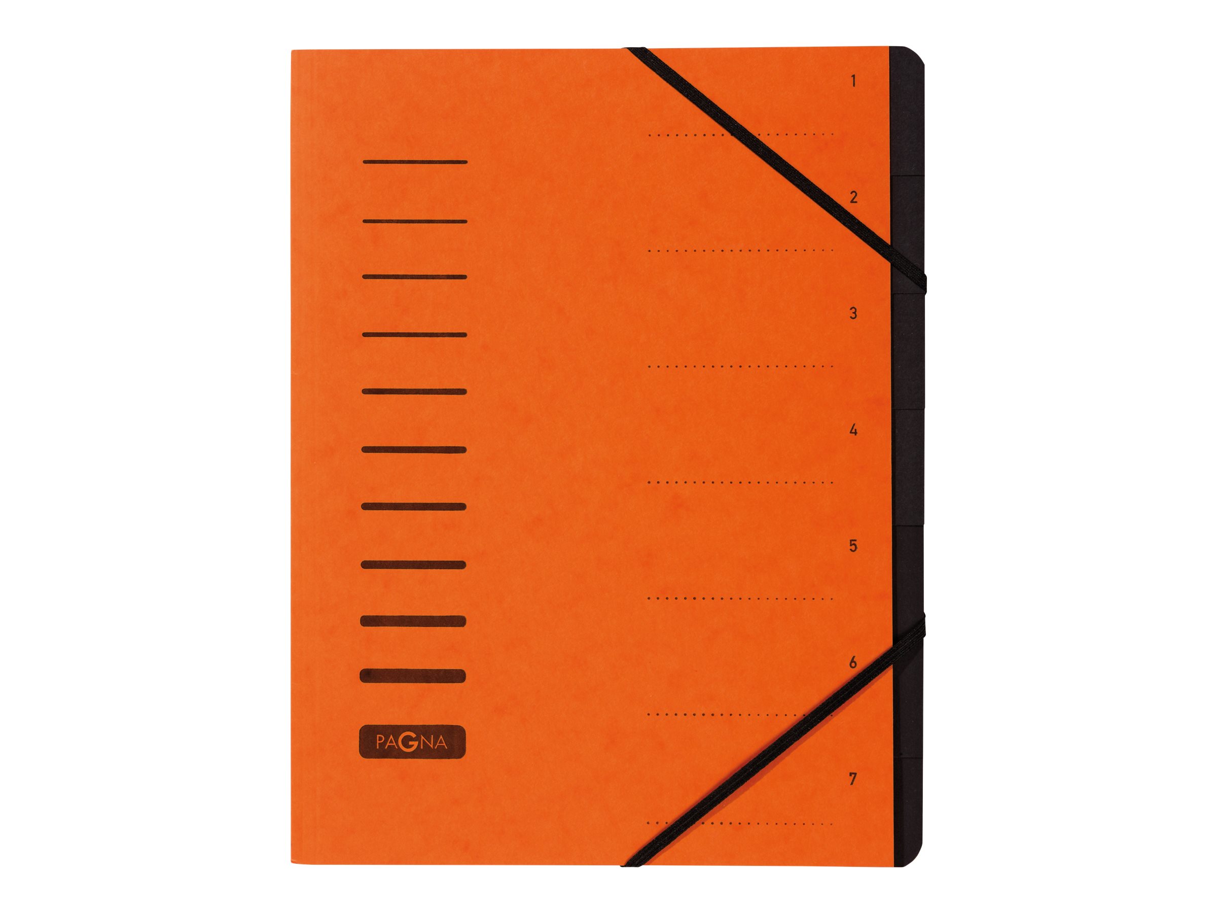 PAGNA Ordnungsmappe 7 Faecher orange PAGNA Ordnungsmappe 7 Faecher orange