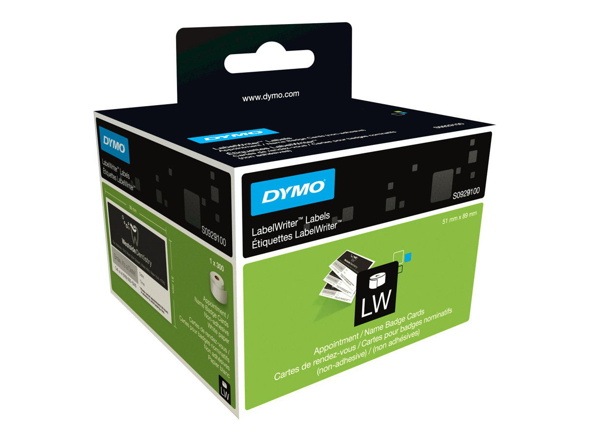 DYMO Etikettenrolle für Etikettendrucker S0929100 weiß, 51,0 x 89,0 mm, 1 x 300 Etiketten