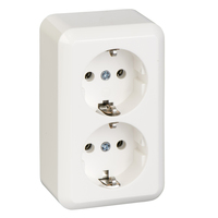 Elso AP-Steckdose 395404 2fach 16A CONTURA reinweiß Elso AP-Steckdose 395404 2fach 16A CONTURA reinweiß