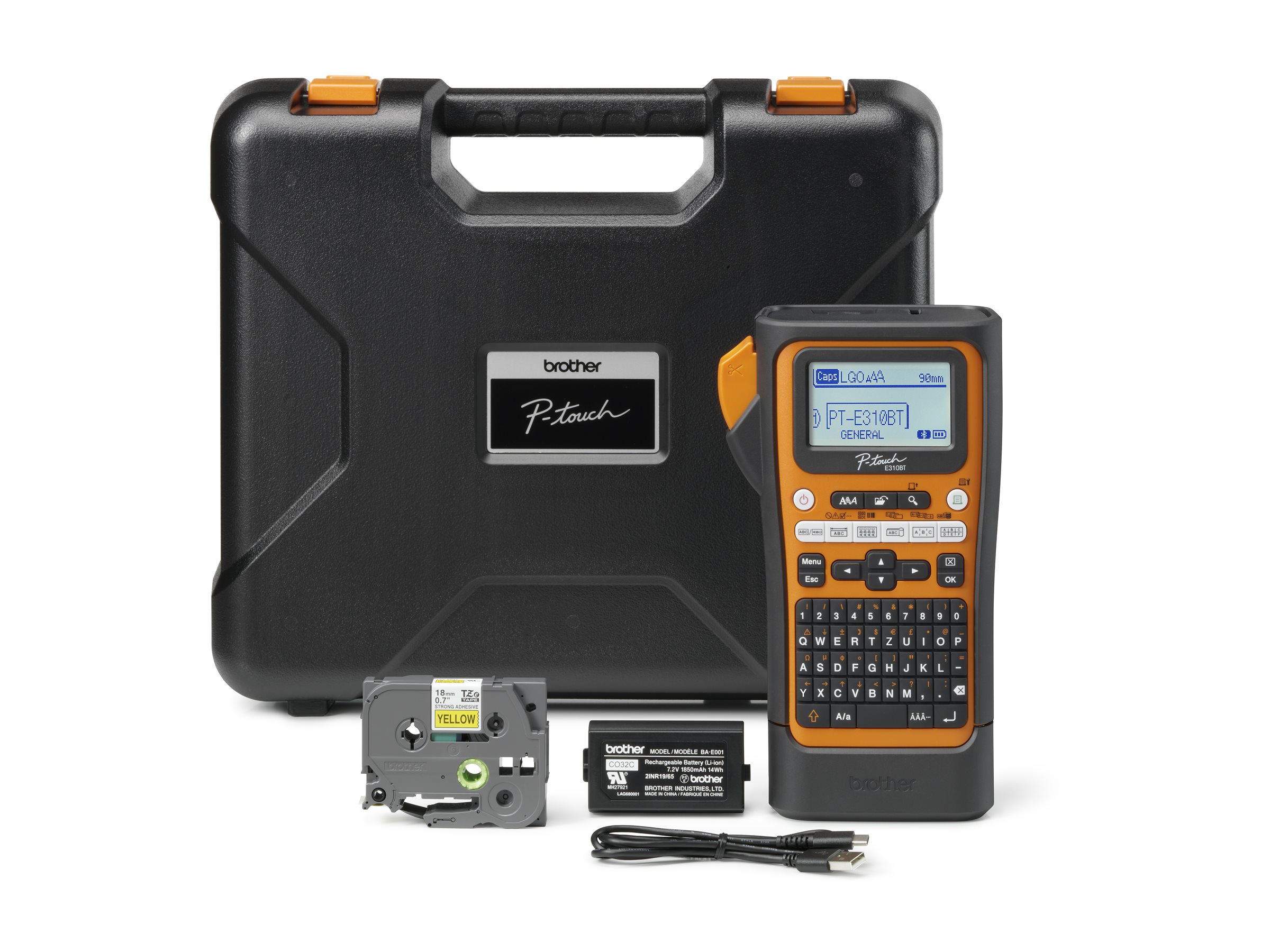brother P-touch E310BT BeschriftungsgerÃ¤t orange, schwarz