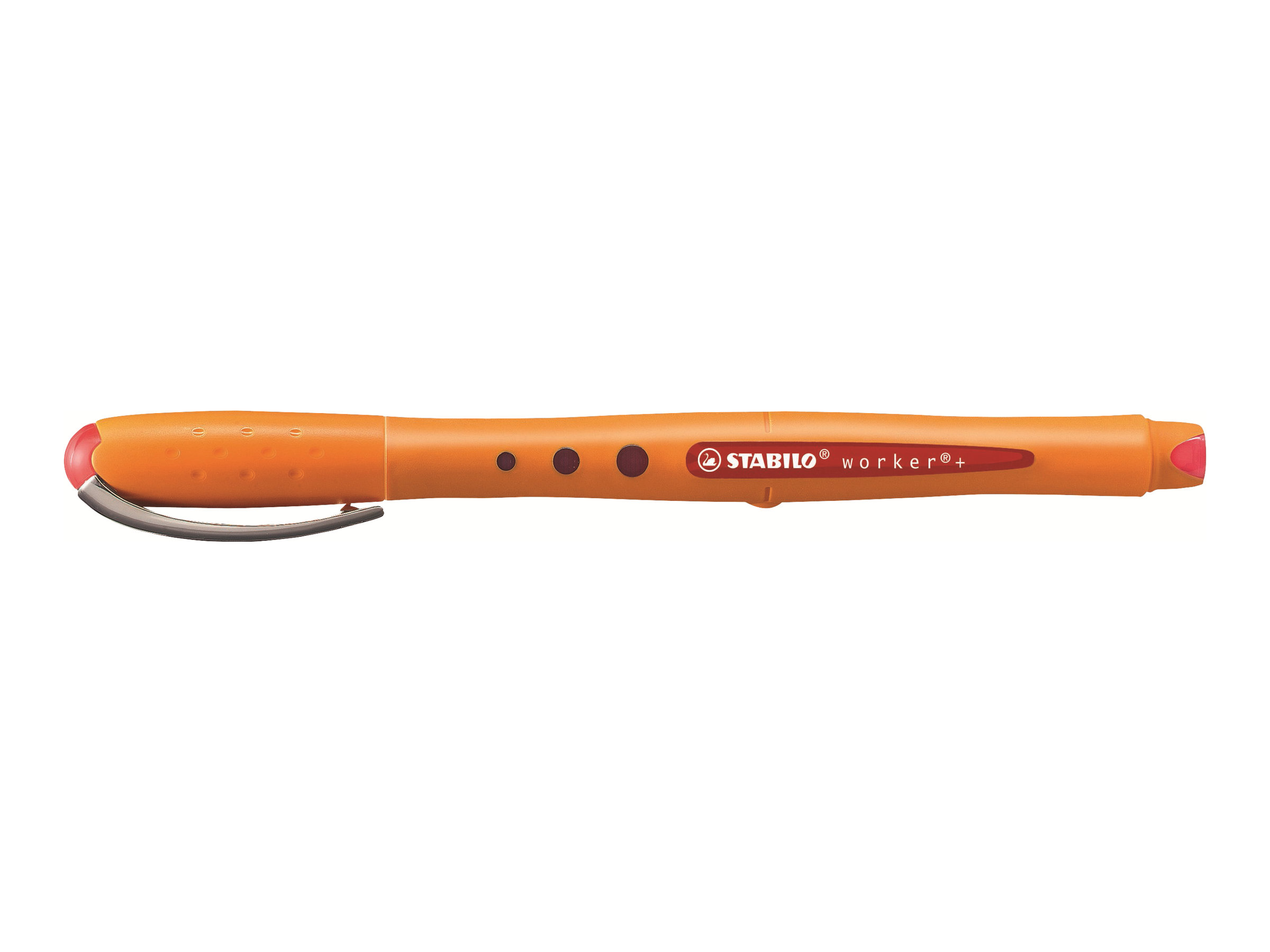 STABILO worker®+ Tintenroller orange 0,3 mm, Schreibfarbe: rot, 1 St. STABILO worker®+ Tintenroller orange 0,3 mm, Schreibfarbe: rot, 1 St.