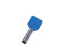 Intercable Zwillingsaderendhuelse ICIAE210Z isoliert 2x2,5qmm 10mm blau